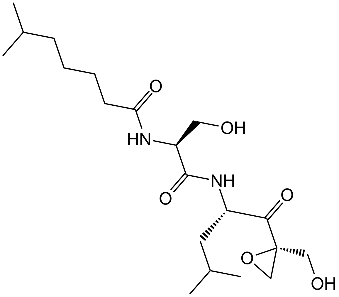 Dihydroeponemycin 化学構造