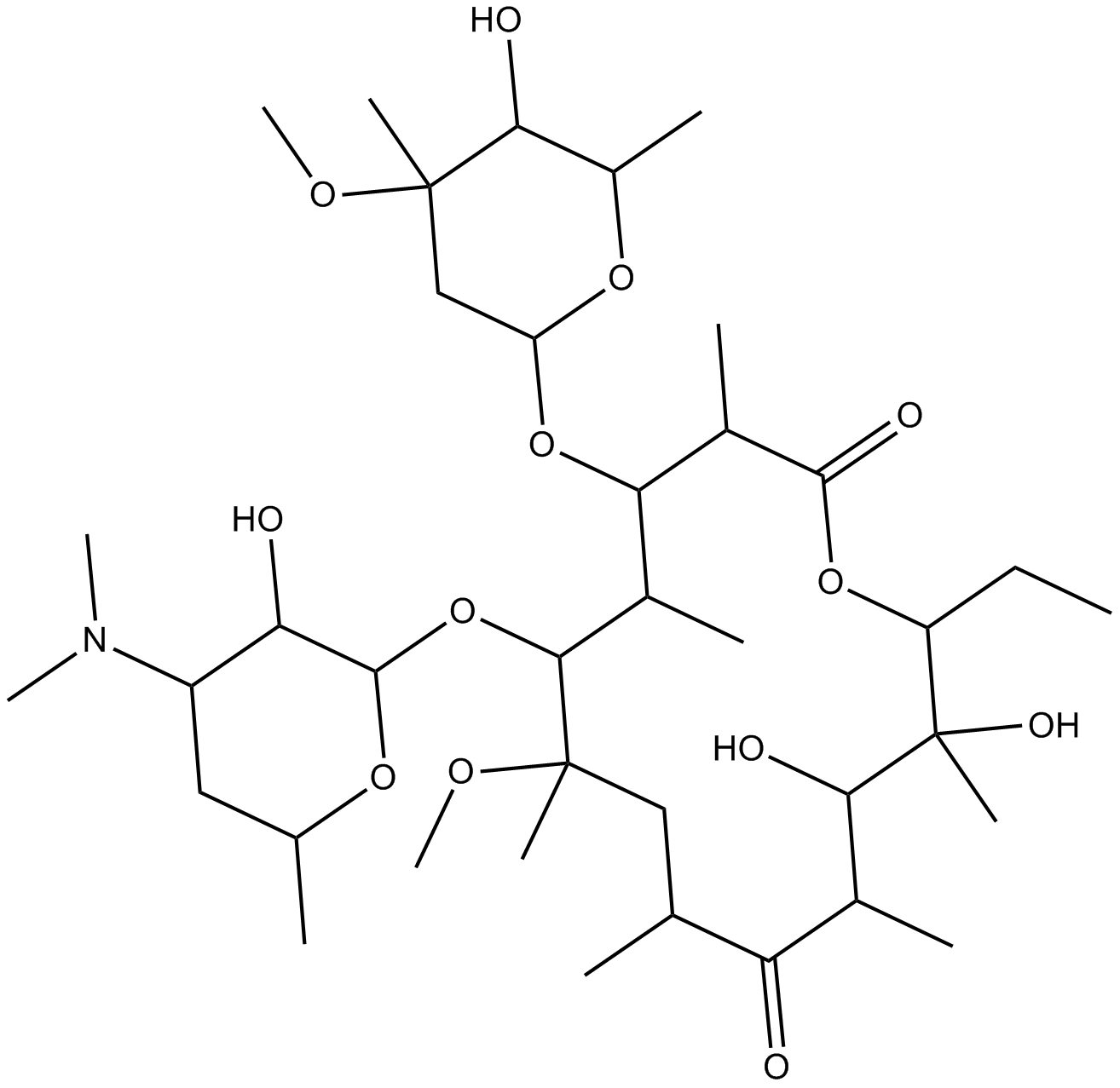Clarithromycin 化学構造