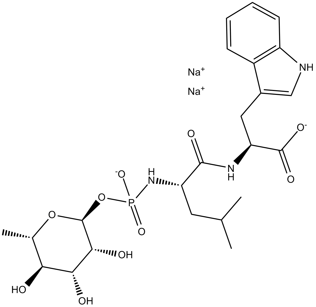 Phosphoramidon Disodium Salt 化学構造
