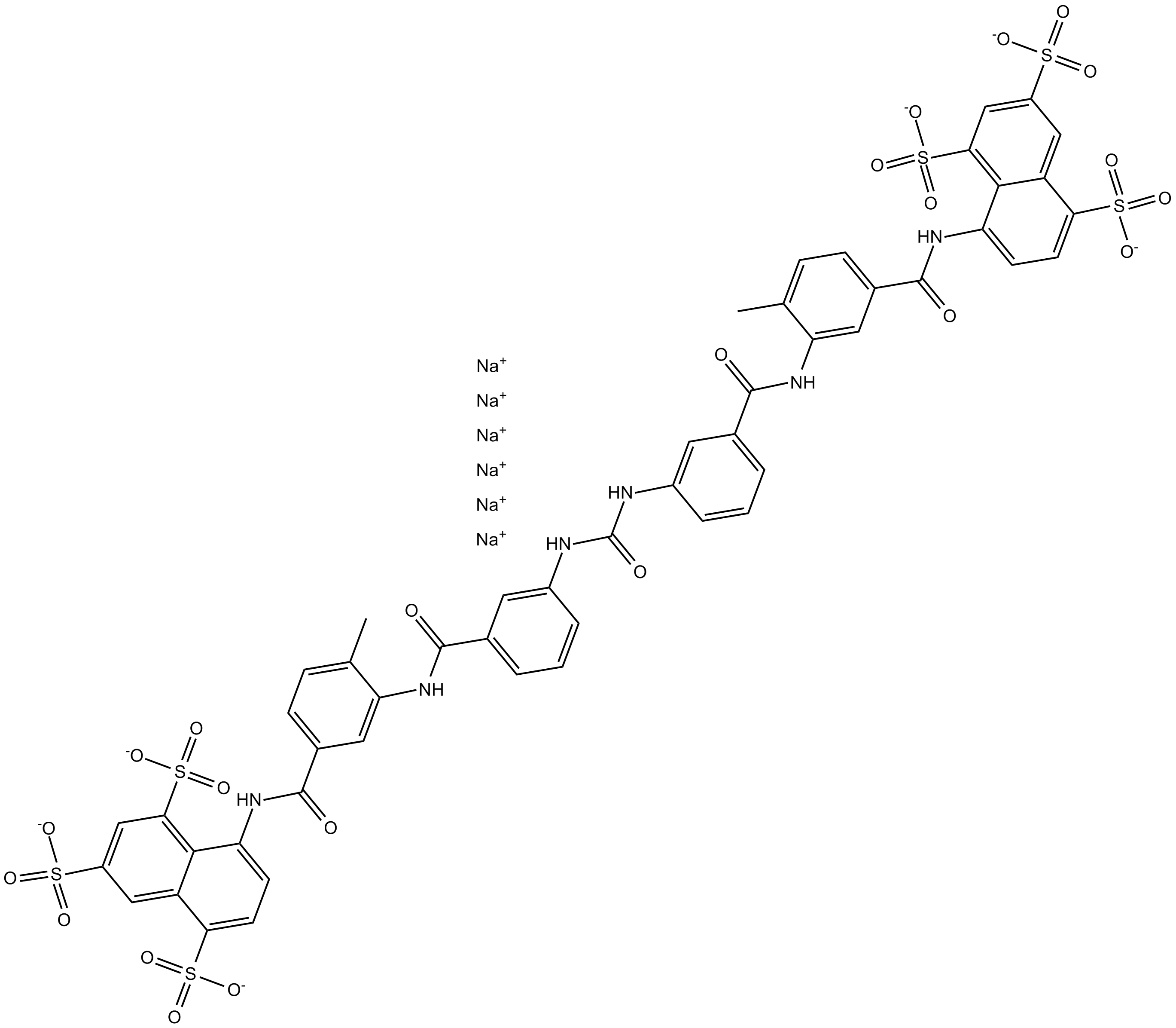 Suramin hexasodium salt  Chemical Structure