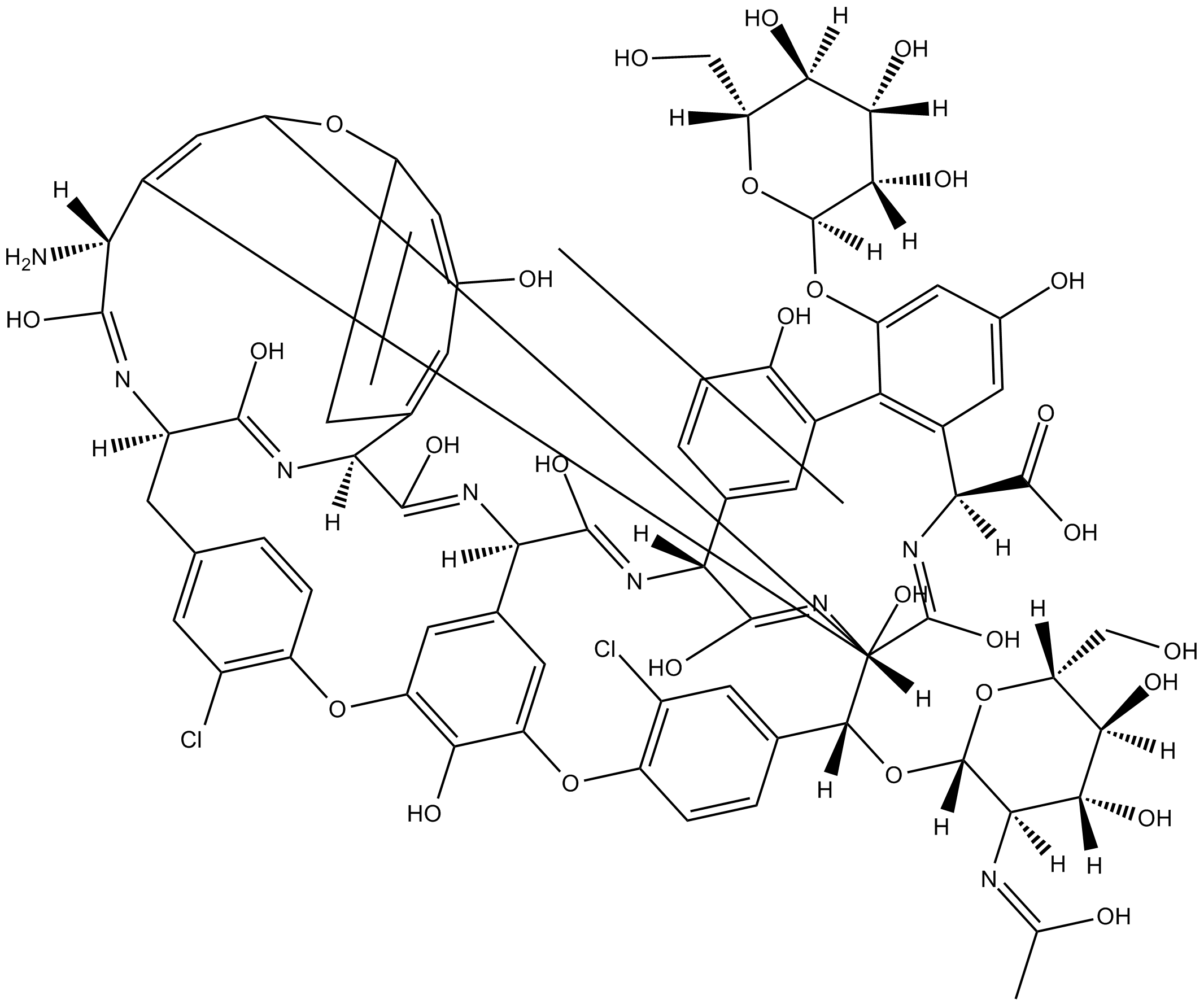 Teicoplanin A3-1 化学構造
