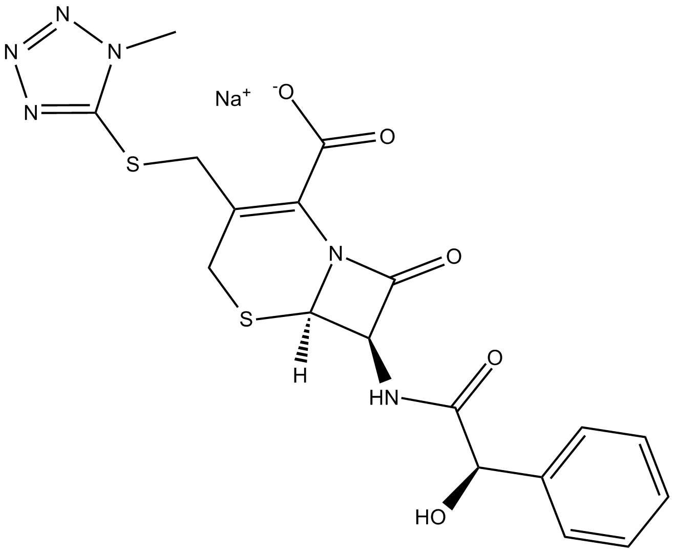 Cefamandole (sodium salt)  Chemical Structure