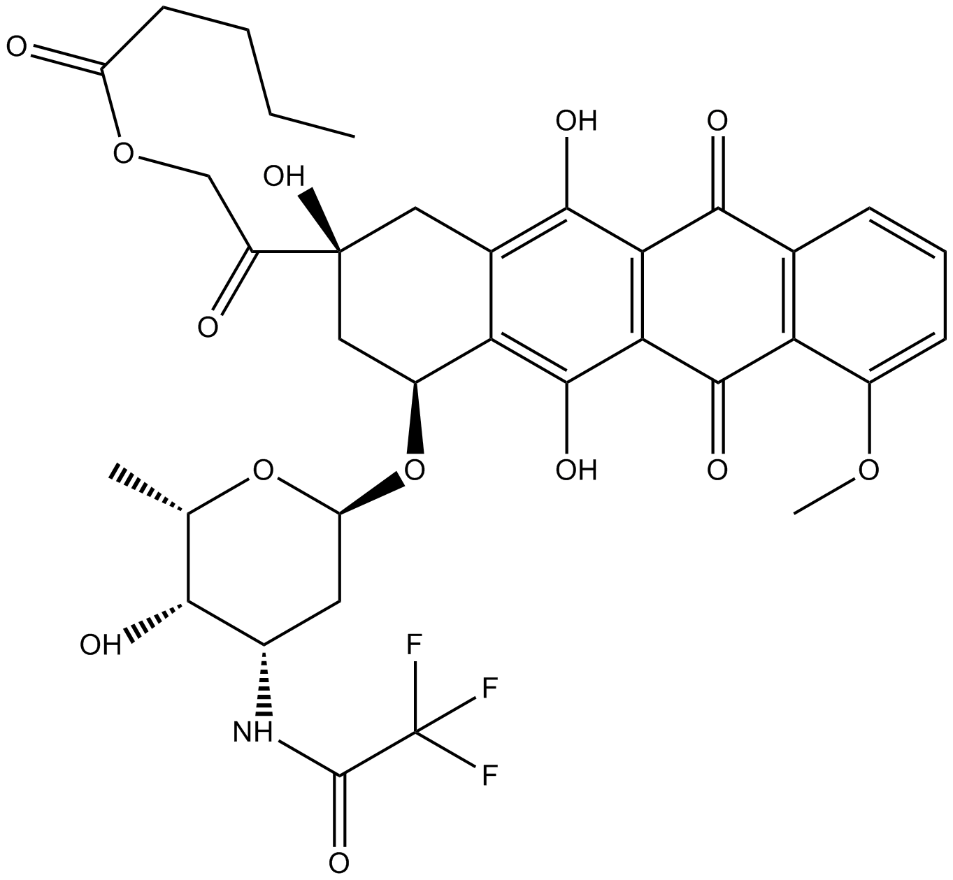 Valrubicin 化学構造