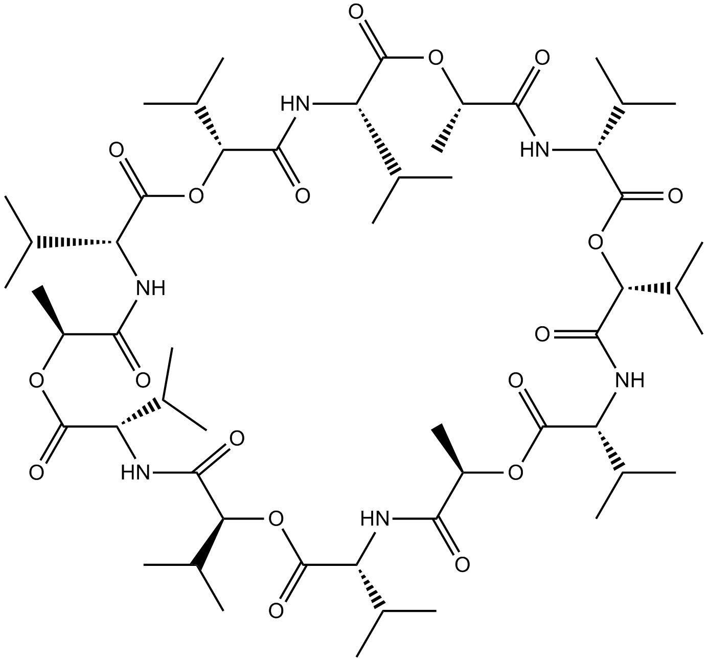 Valinomycin التركيب الكيميائي