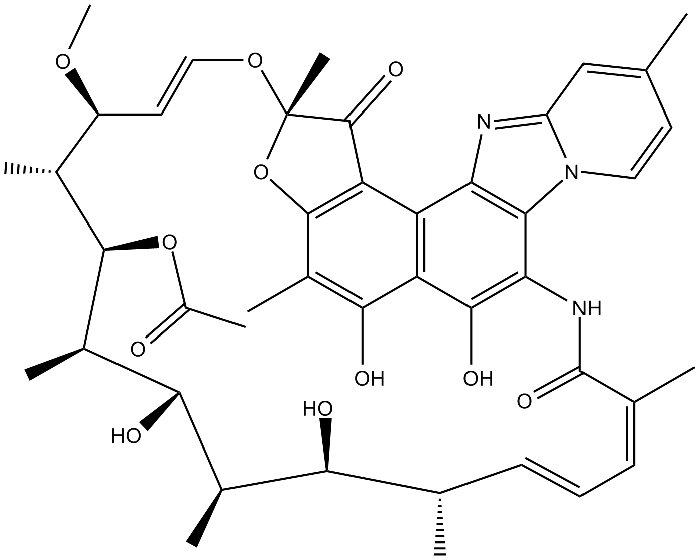 Rifaximin (Xifaxan)  Chemical Structure