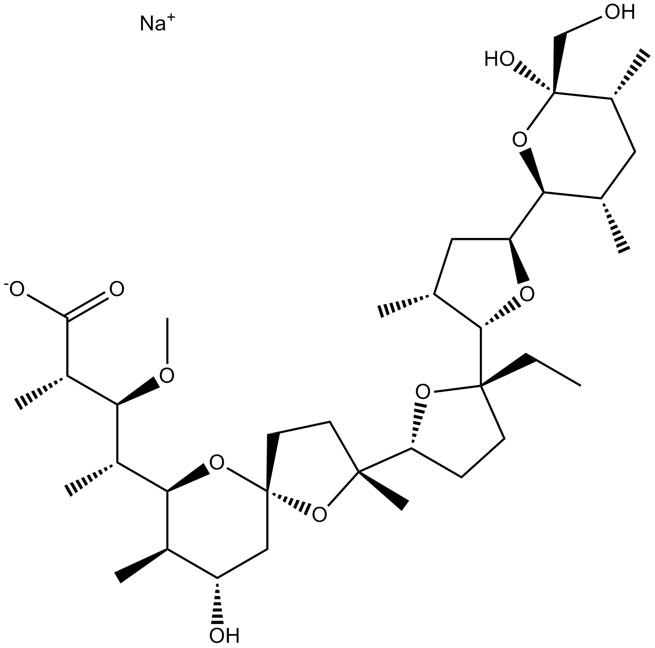 Monensin sodium salt Chemical Structure