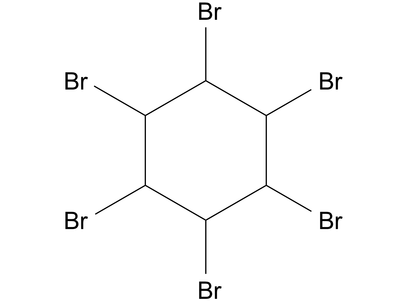 1,2,3,4,5,6-Hexabromocyclohexane  Chemical Structure
