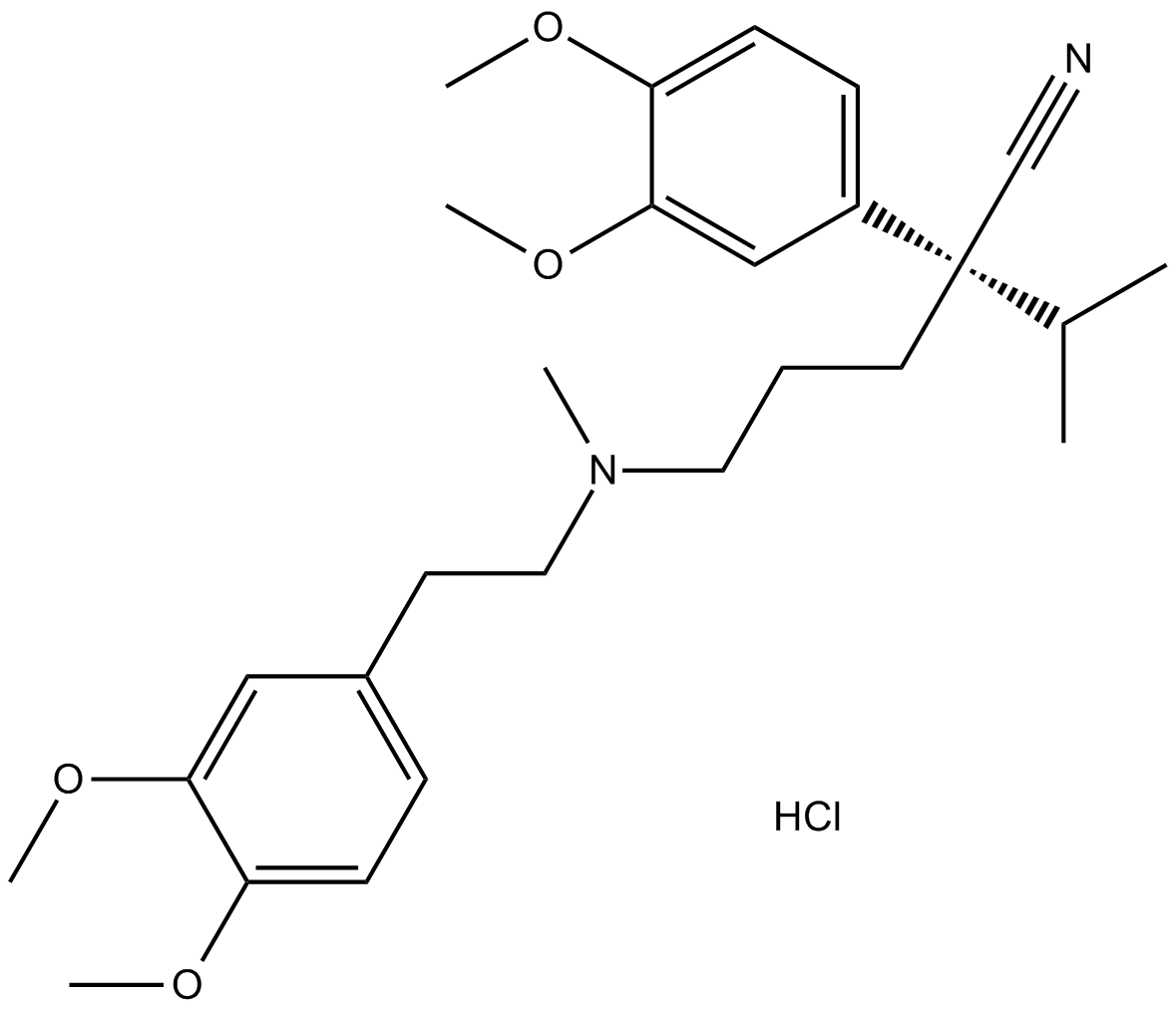 Verapamil HCl التركيب الكيميائي