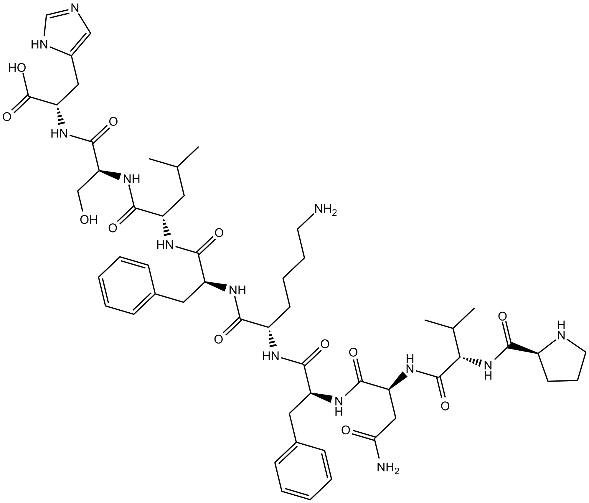 Hemopressin (rat) التركيب الكيميائي