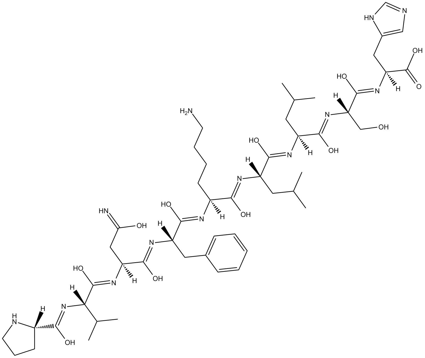 Hemopressin (human, mouse) التركيب الكيميائي