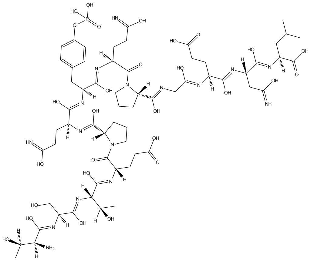pp60 c-src (521-533) (phosphorylated) 化学構造