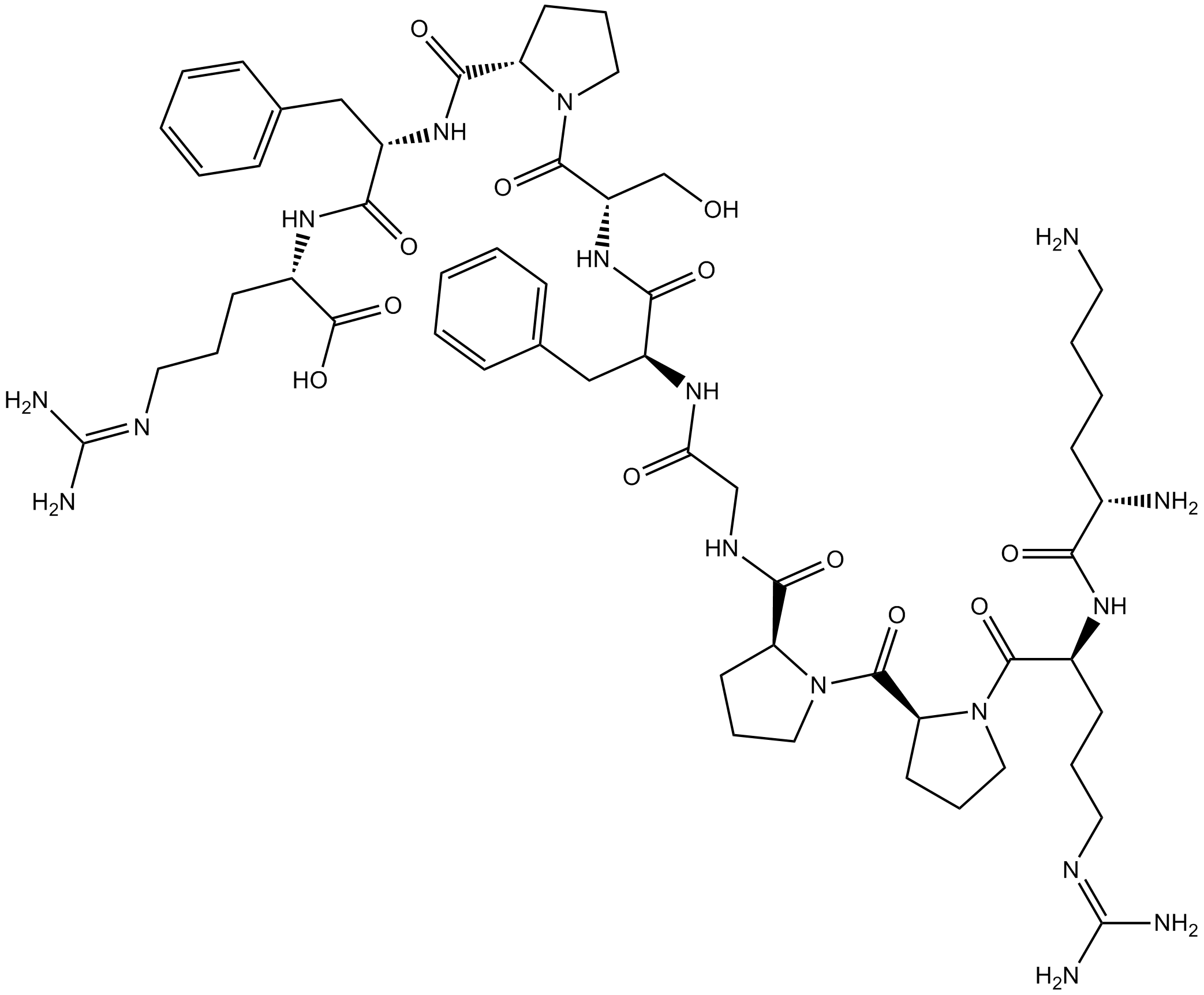 Lys-Bradykinin التركيب الكيميائي