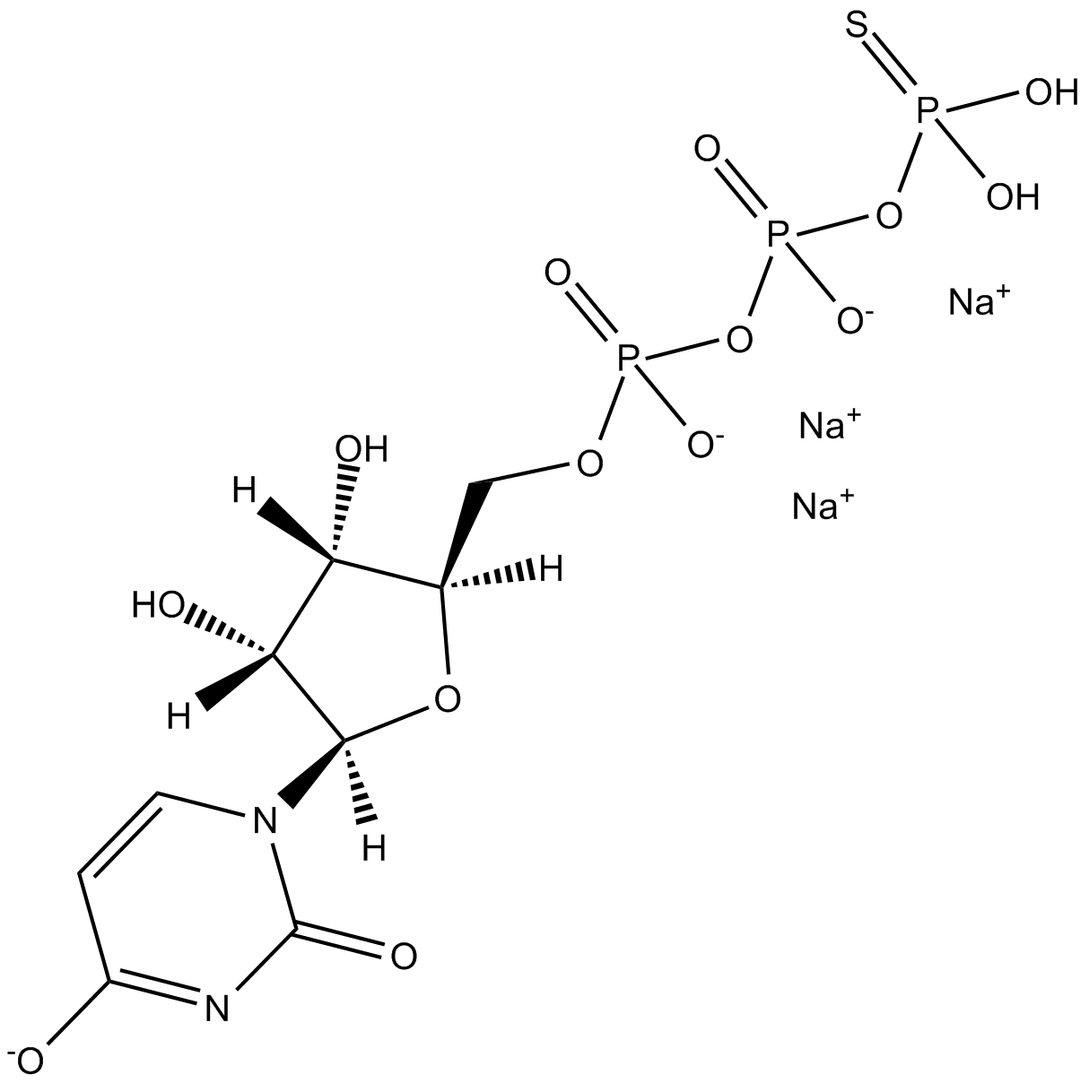 UTPγS trisodium salt 化学構造