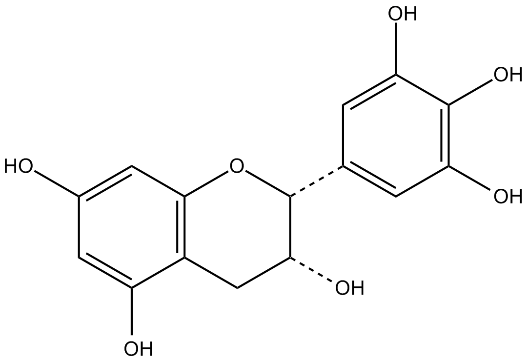 (-)-epigallocatechin 化学構造