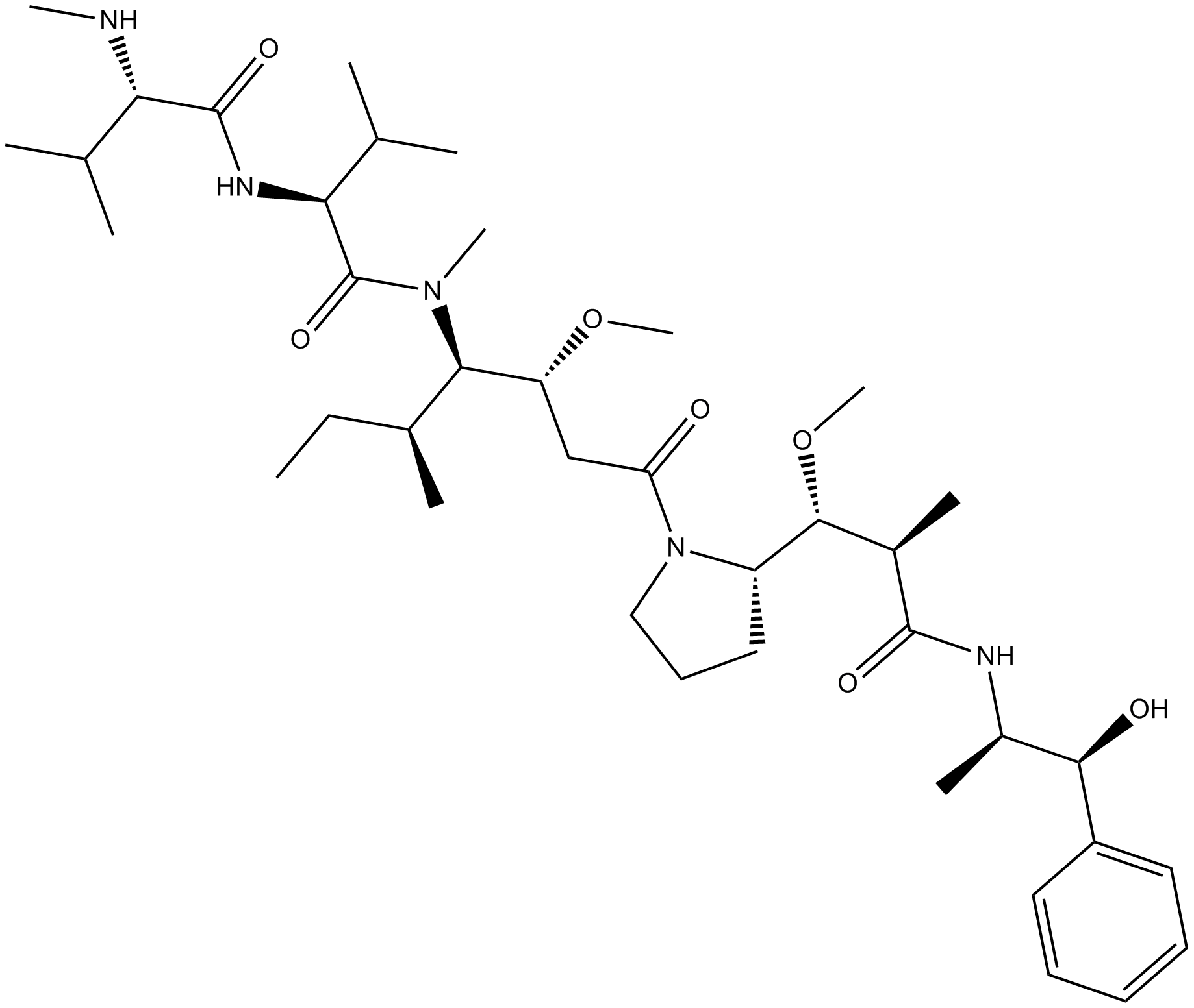 Monomethyl auristatin E  Chemical Structure
