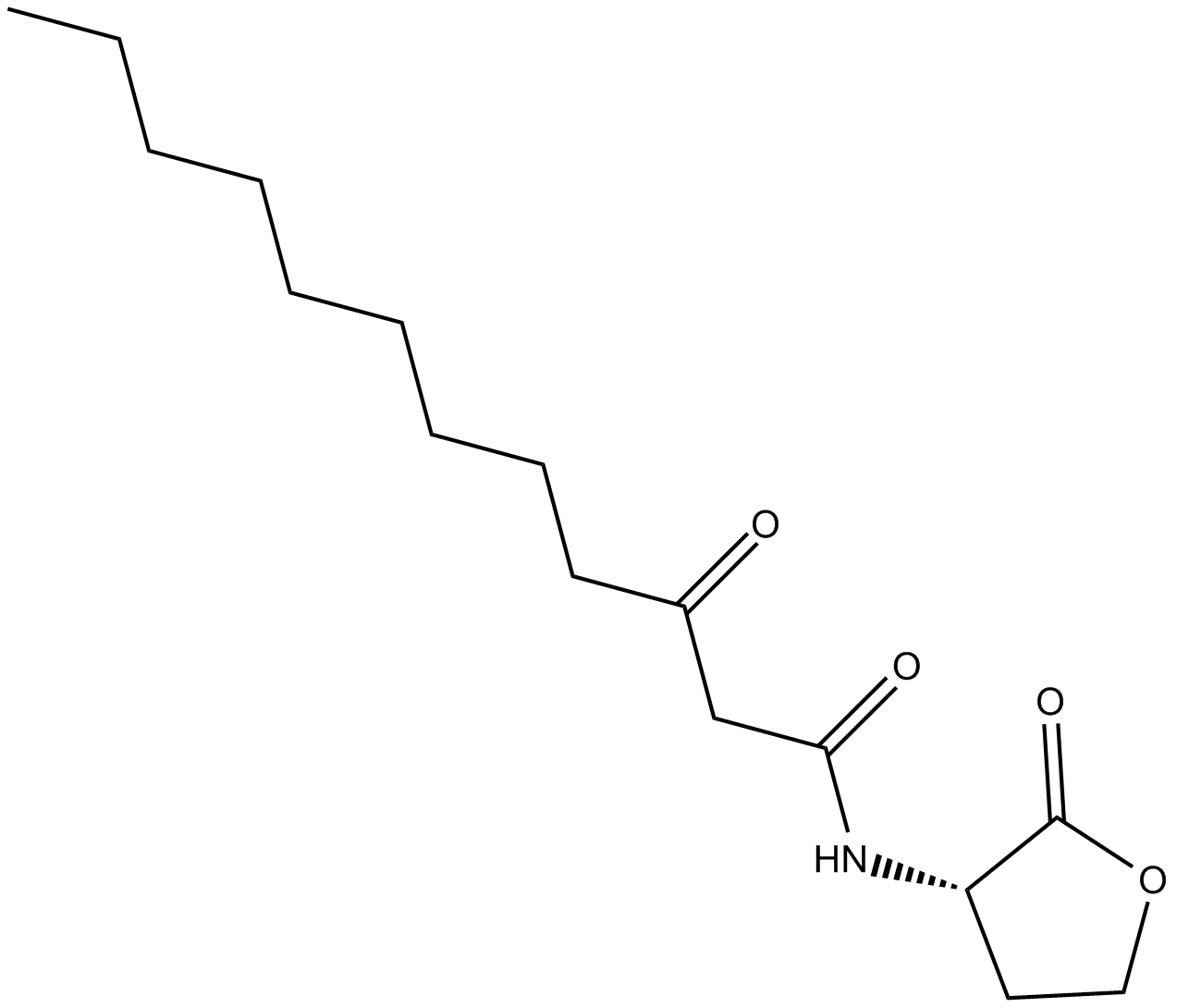 N-3-oxo-dodecanoyl-L-Homoserine lactone 化学構造