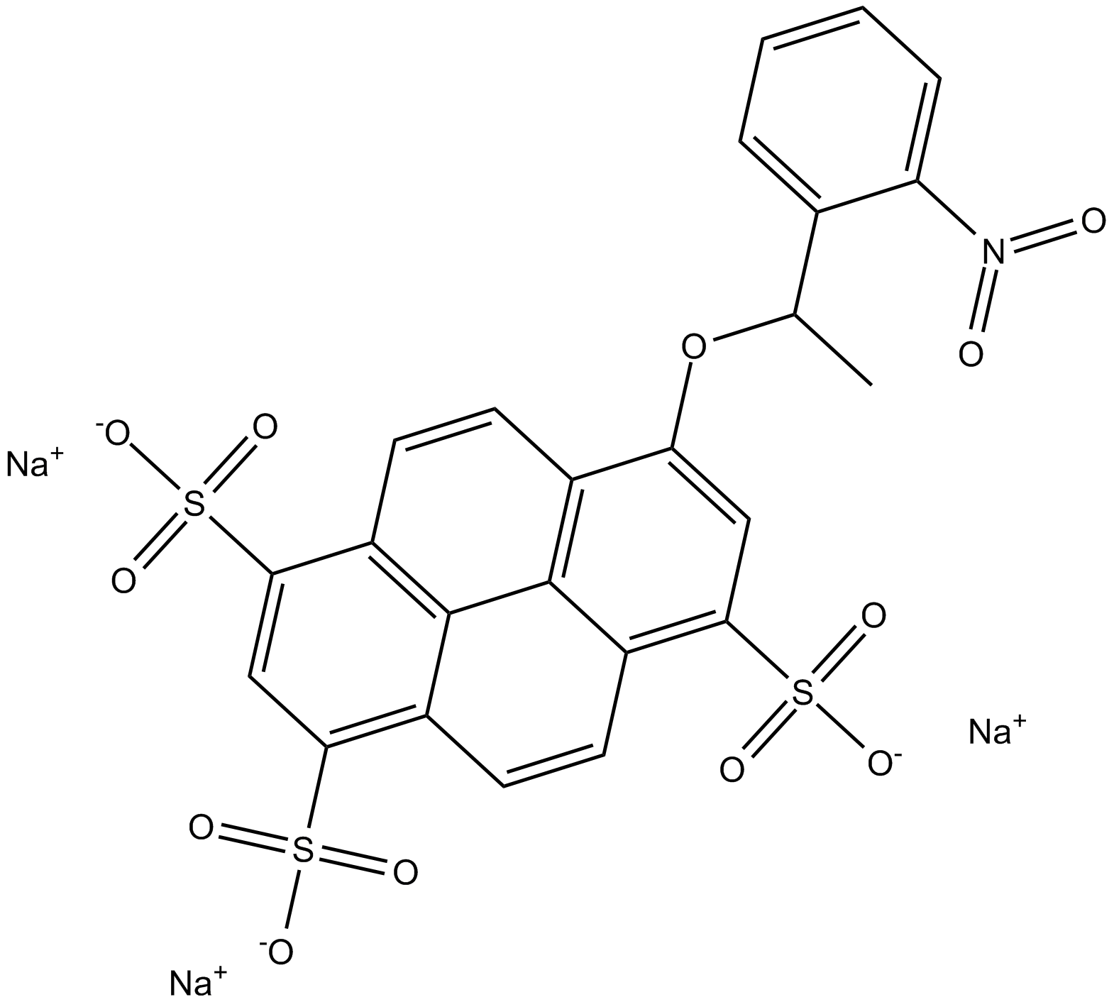 NPE-caged-HPTS Chemical Structure