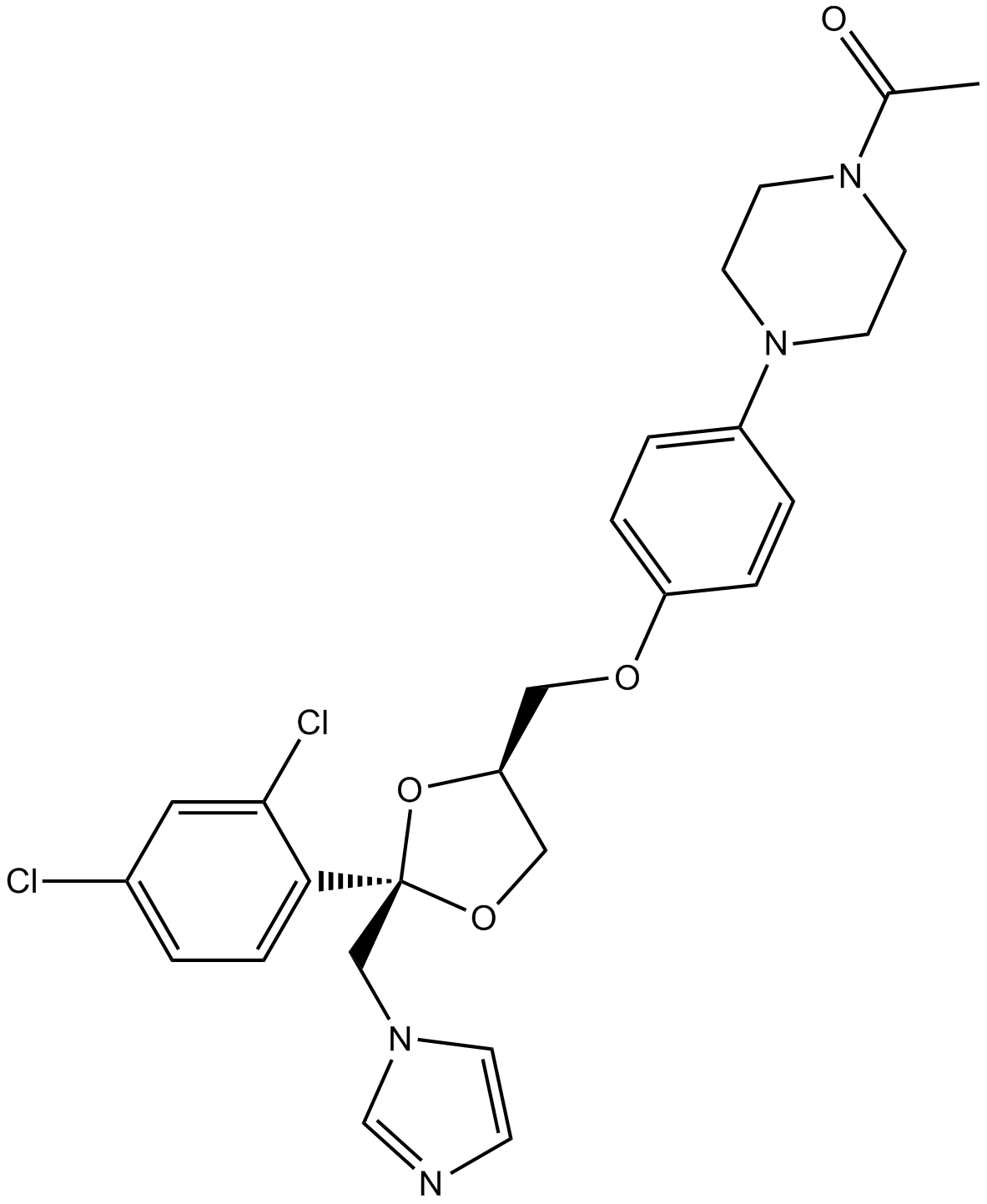 Ketoconazole Chemische Struktur