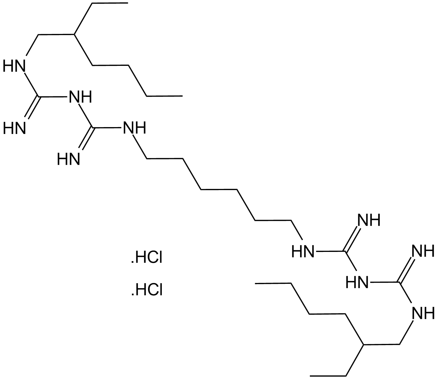 Alexidine dihydrochloride  Chemical Structure