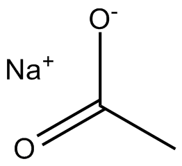 Sodium acetate التركيب الكيميائي