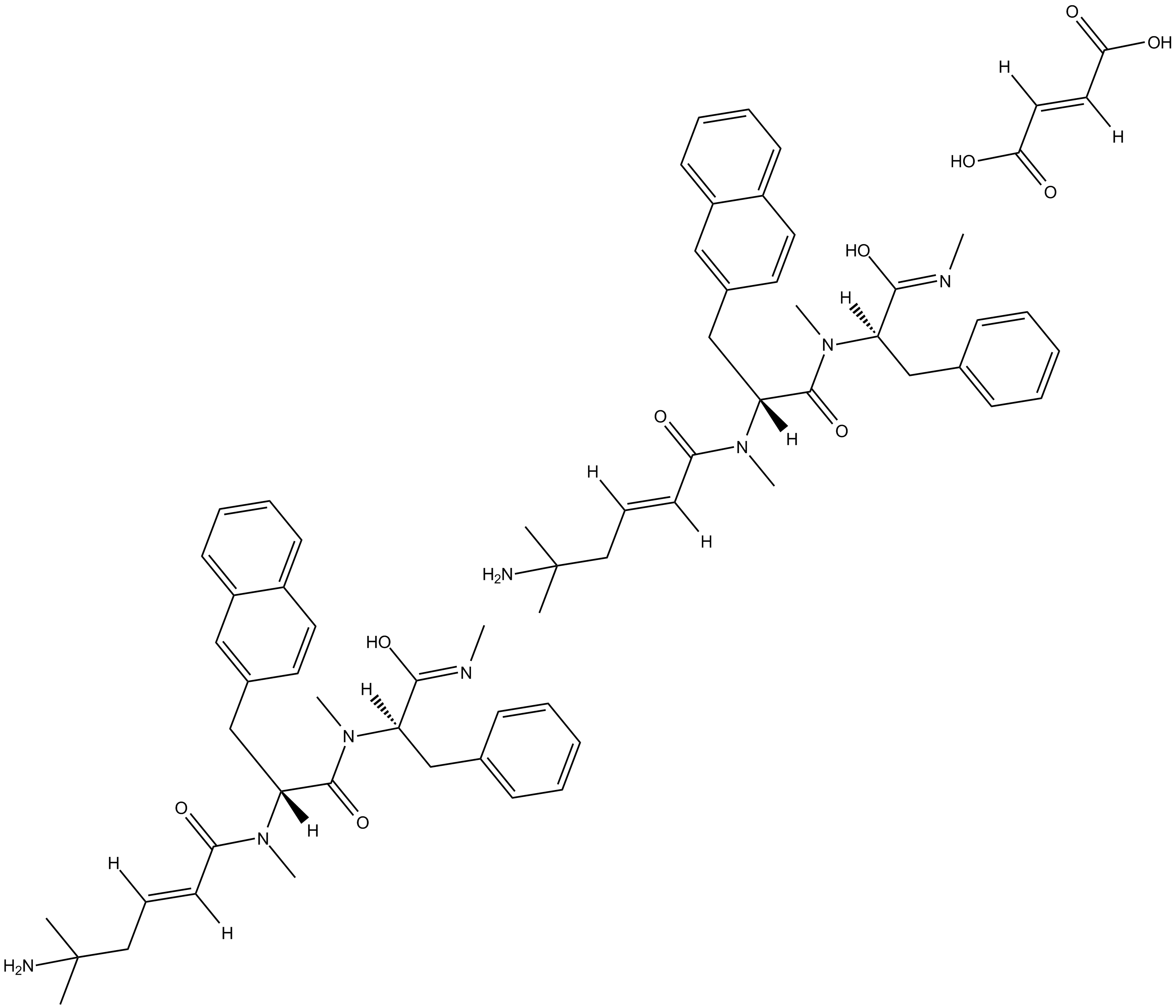 Tabimorelin hemifumarate 化学構造