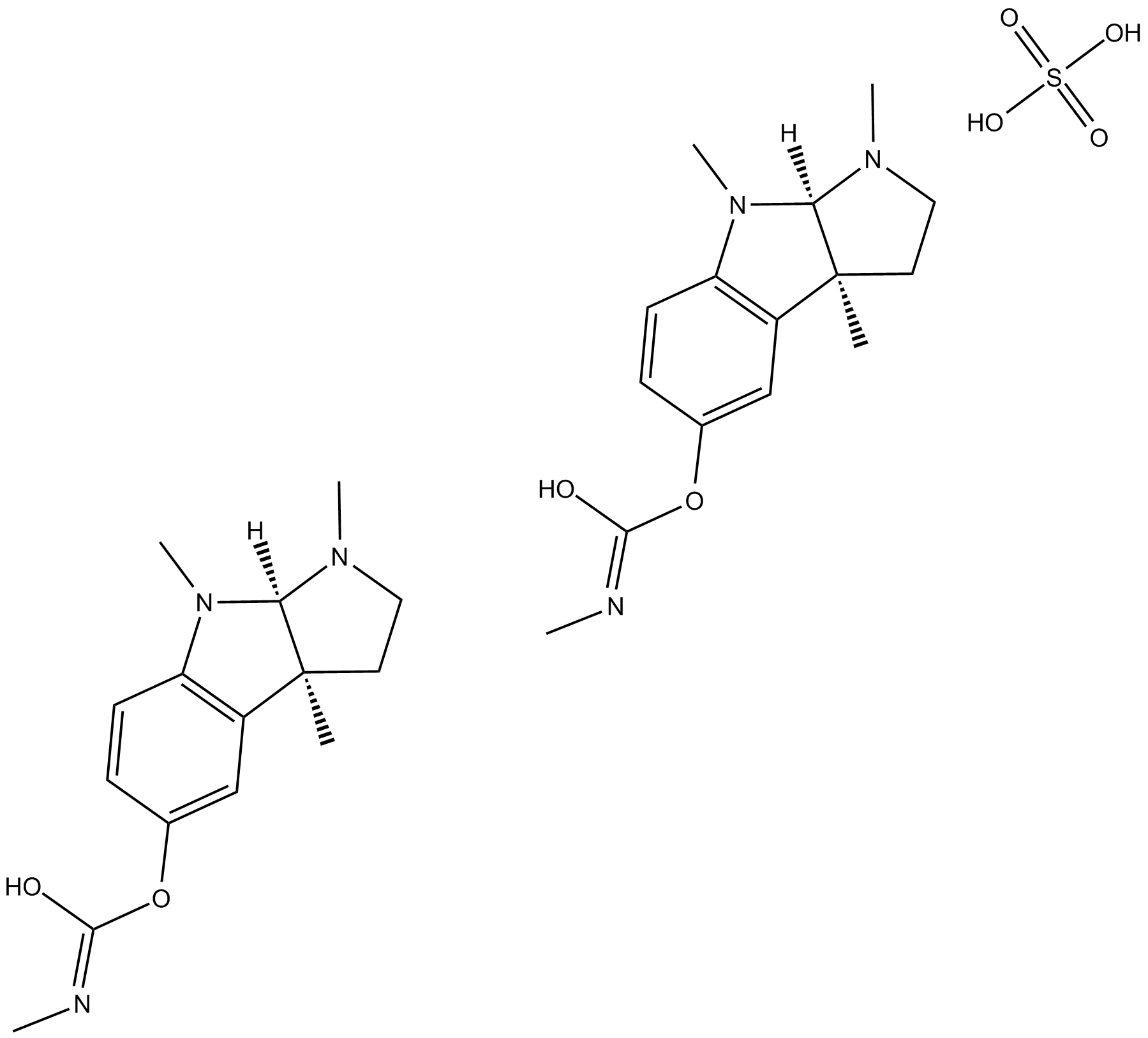 Physostigmine hemisulfate  Chemical Structure