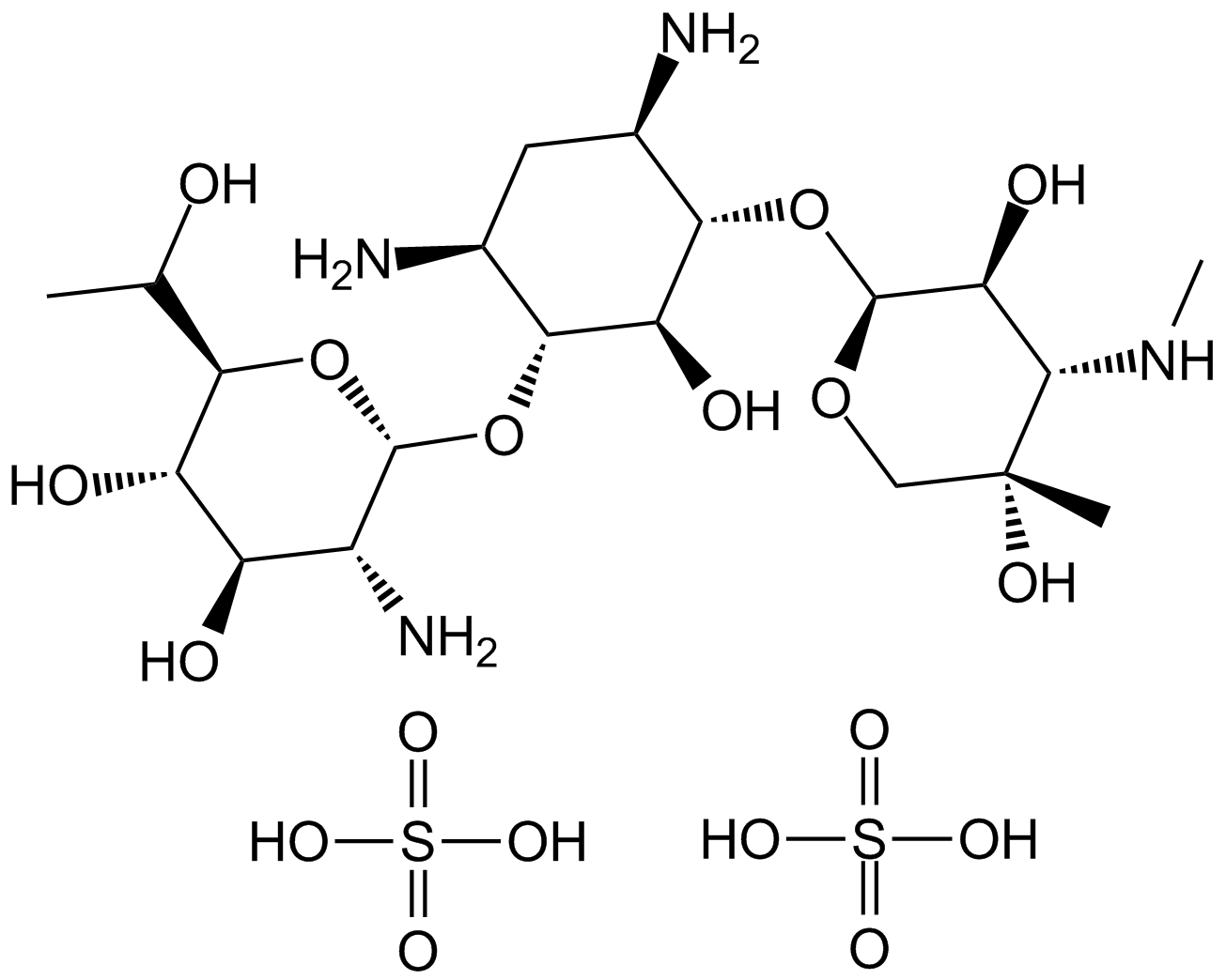 Geneticin, G-418 Sulfate Chemical Structure