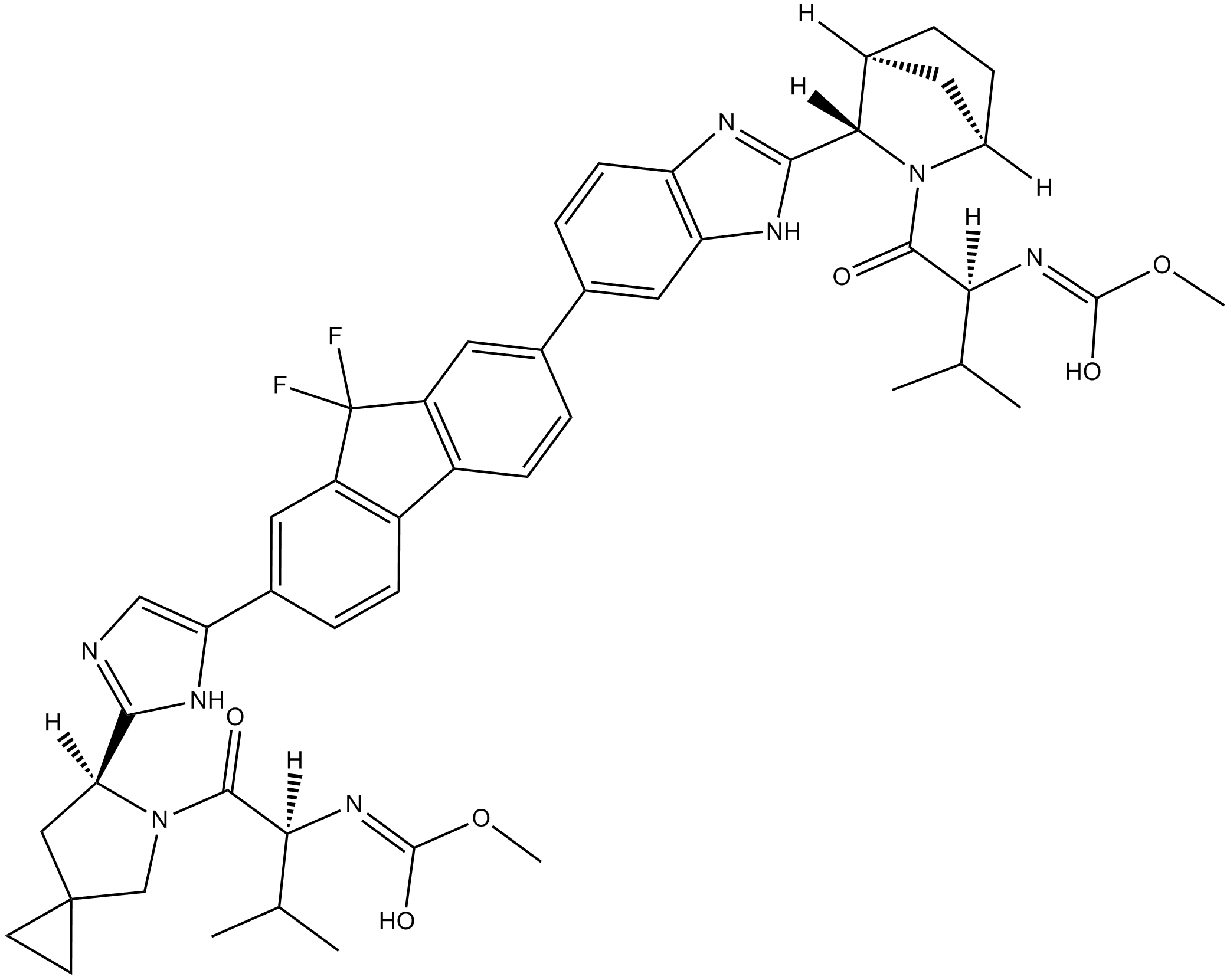 Ledipasvir Chemische Struktur
