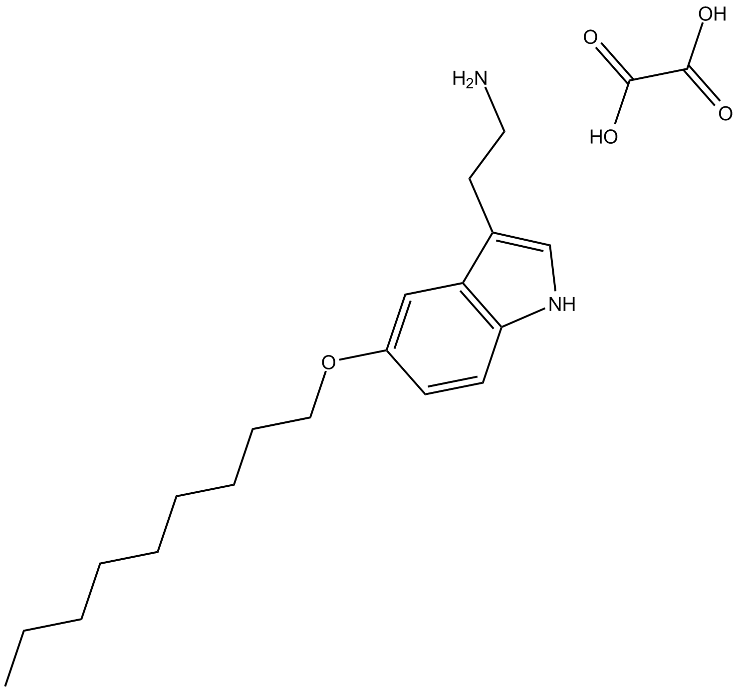 5-Nonyloxytryptamine oxalate Chemische Struktur