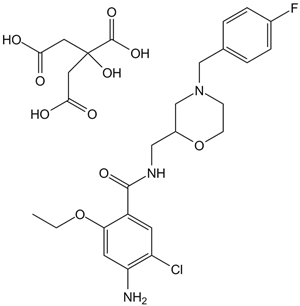 Mosapride Citrate  Chemical Structure