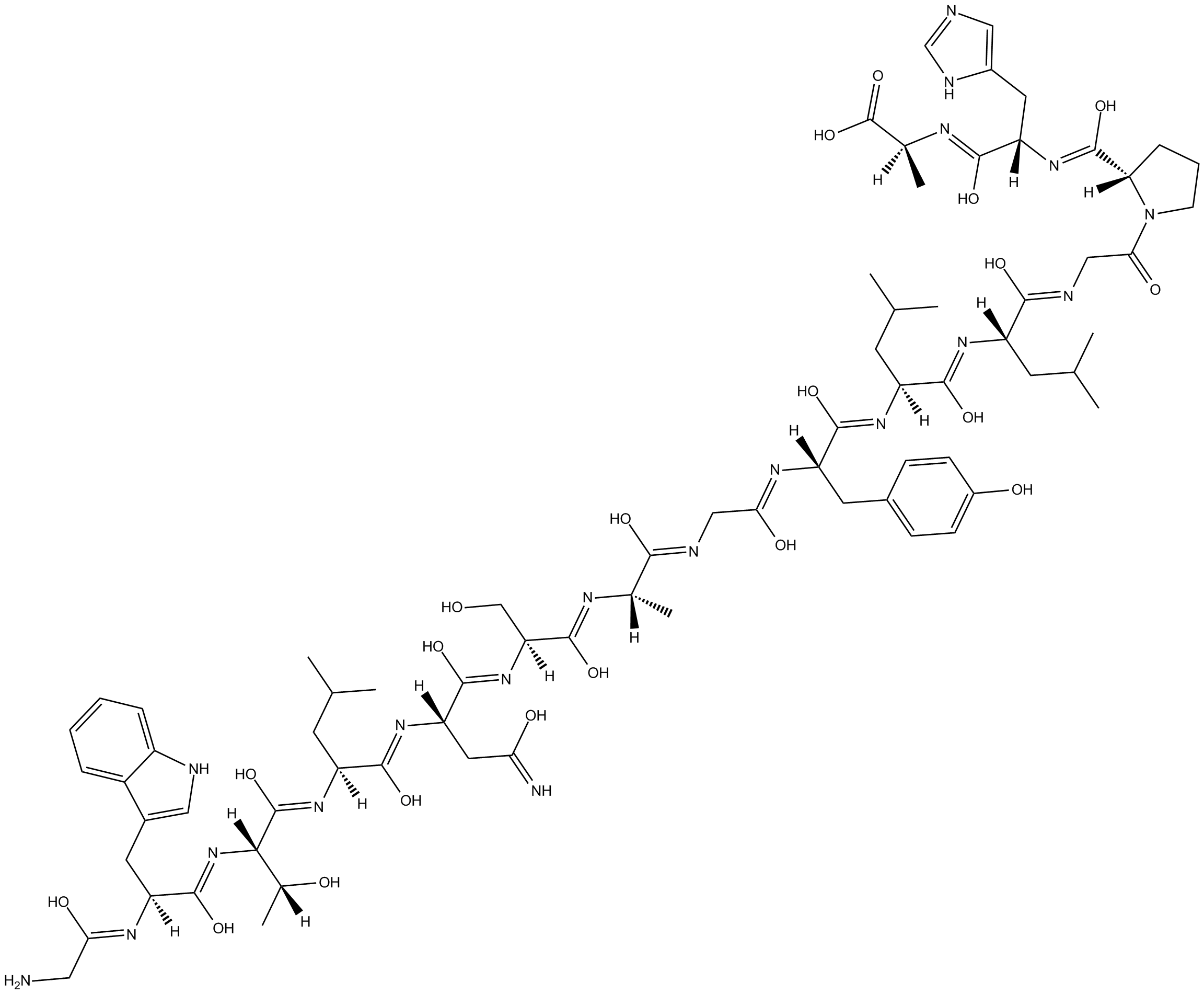 Galanin (1-15) (porcine, rat) 化学構造