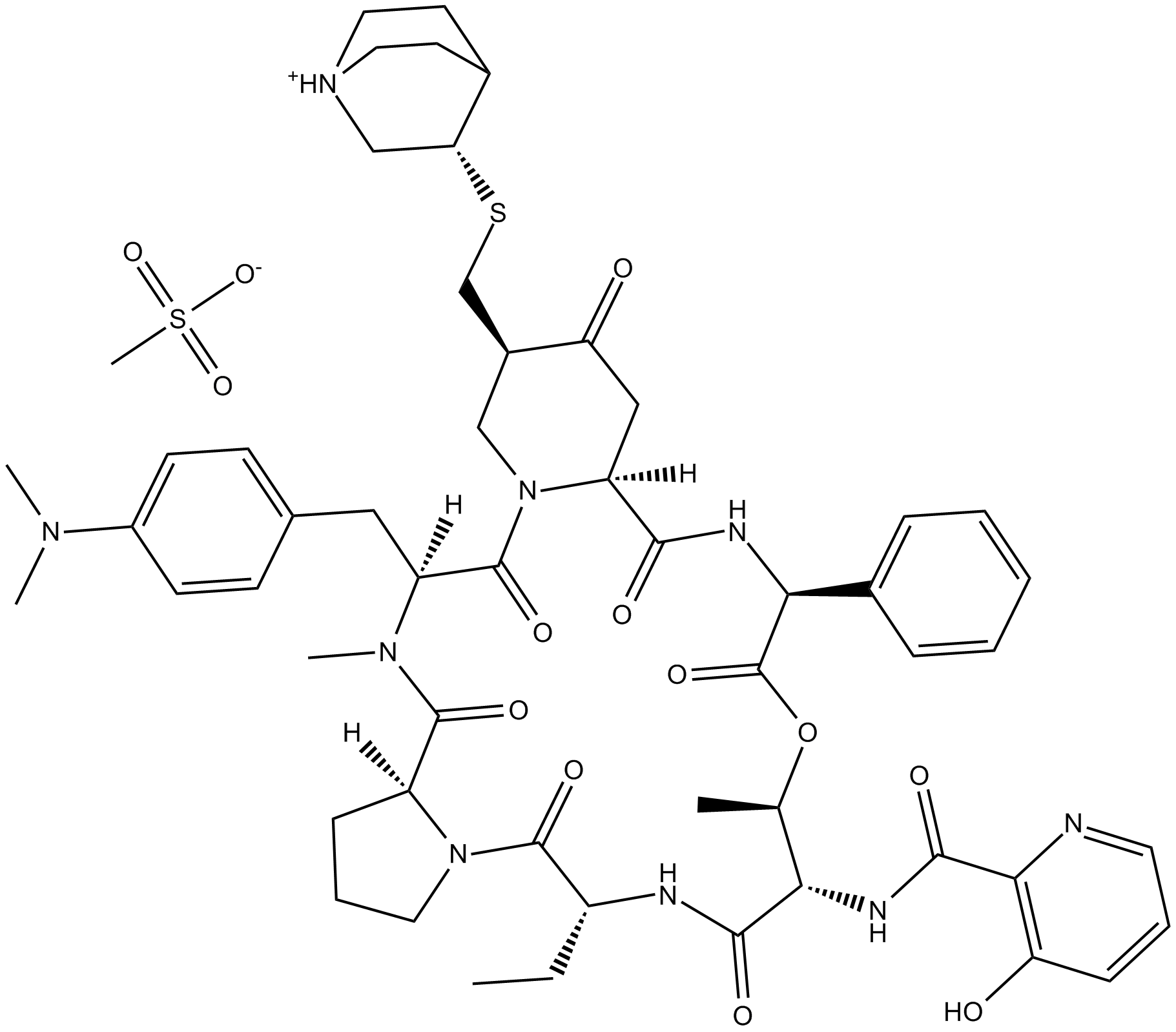 Quinupristin (mesylate) Chemische Struktur
