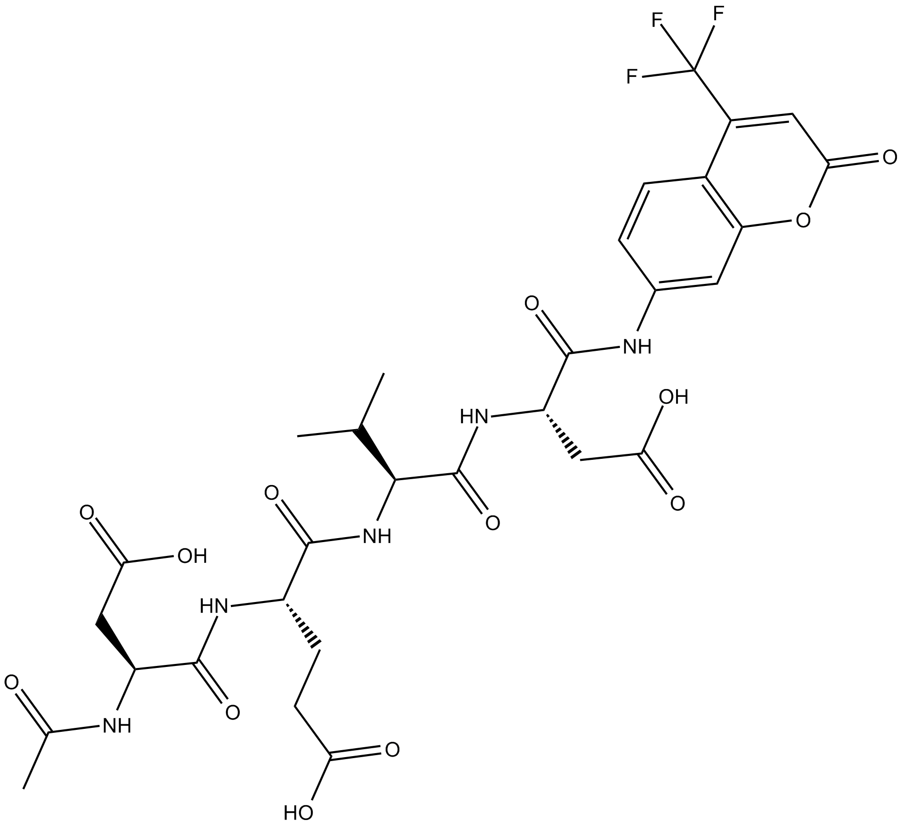 Ac-DEVD-AFC Chemische Struktur