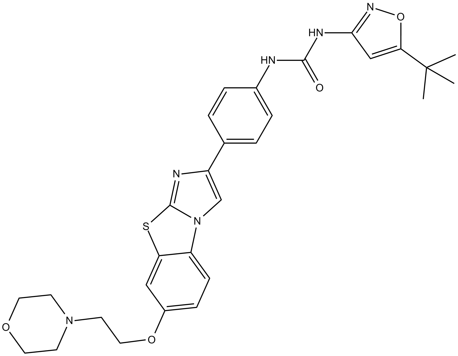 Quizartinib (AC220)  Chemical Structure