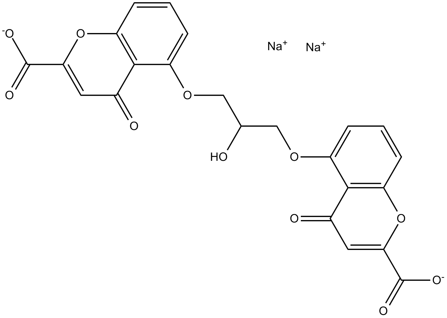 Cromolyn sodium 化学構造