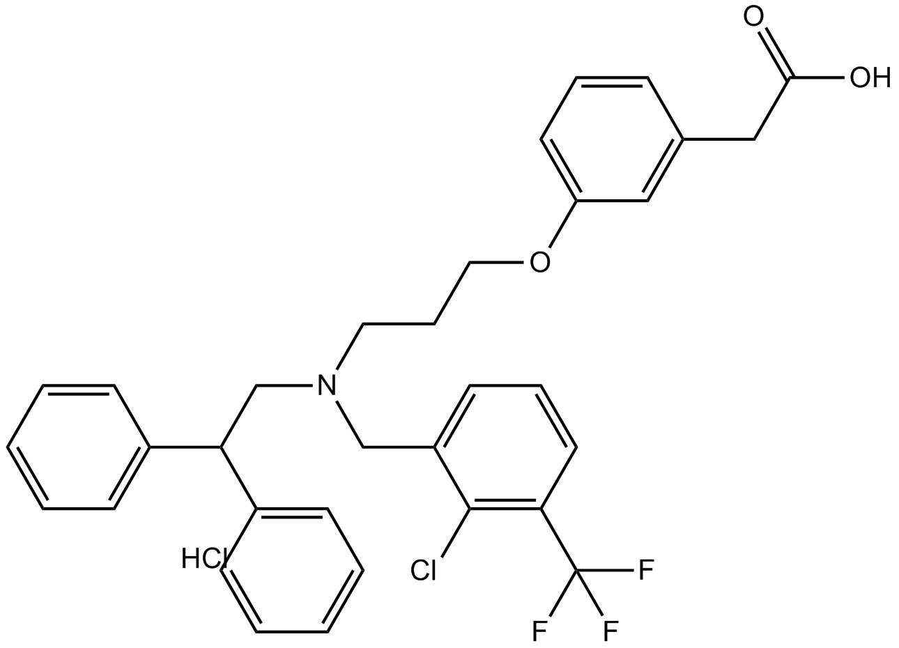 GW3965 HCl 化学構造