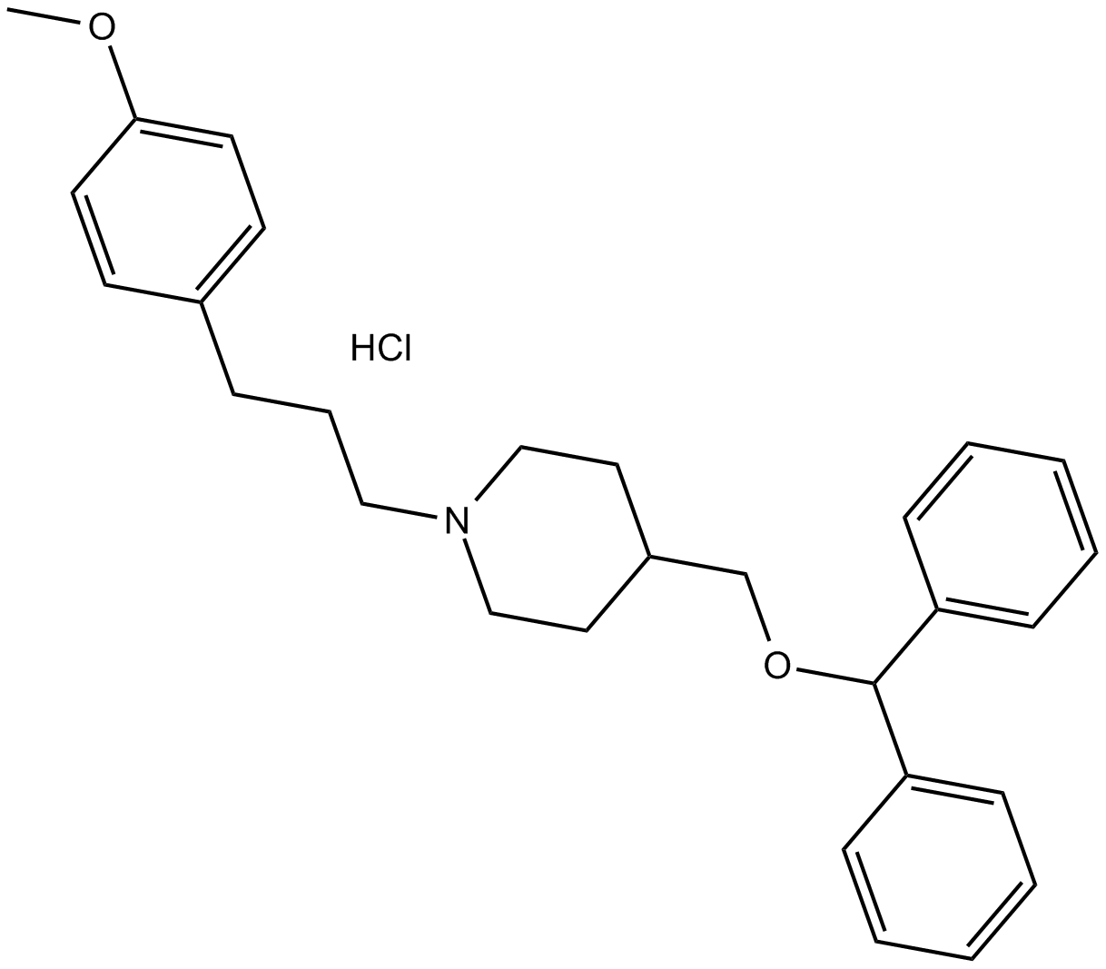 UK 78282 hydrochloride Chemische Struktur