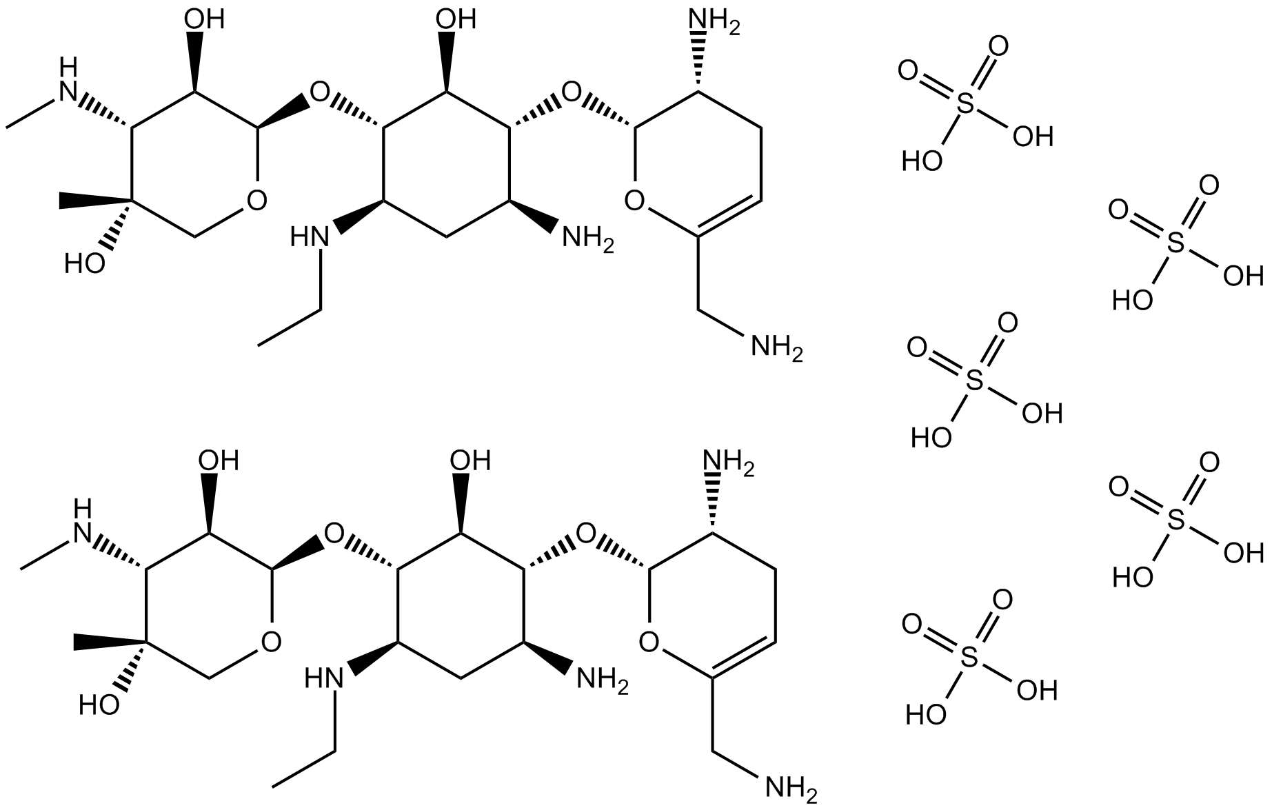 Netilmicin Sulfate 化学構造