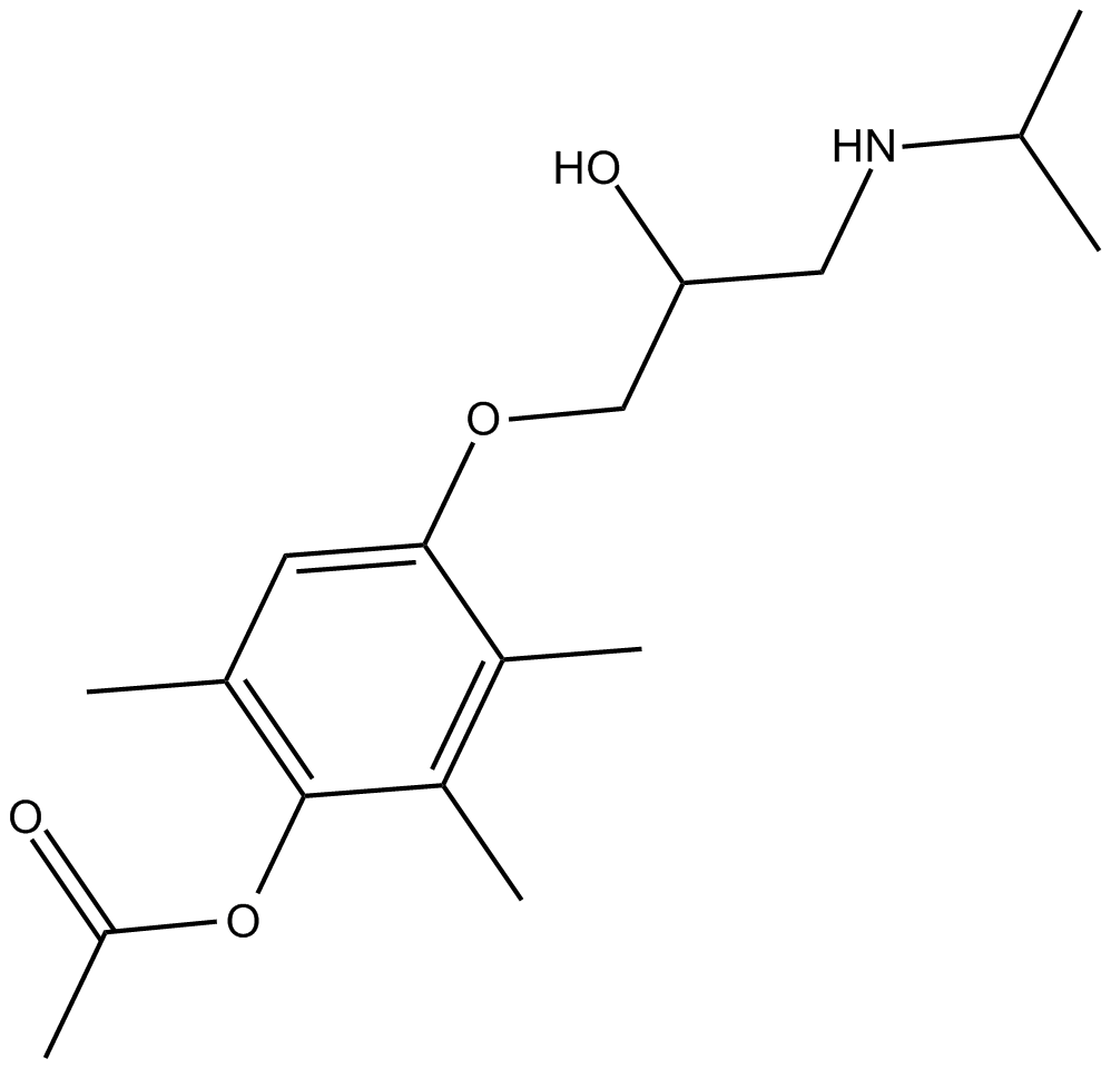 Metipranolol 化学構造