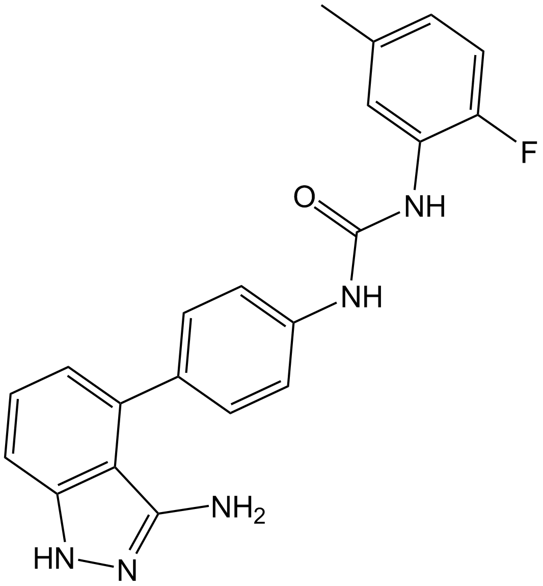 Linifanib (ABT-869) التركيب الكيميائي