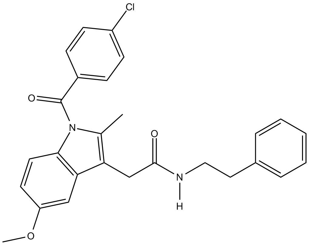 N-(2-phenylethyl)-Indomethacin amide  Chemical Structure