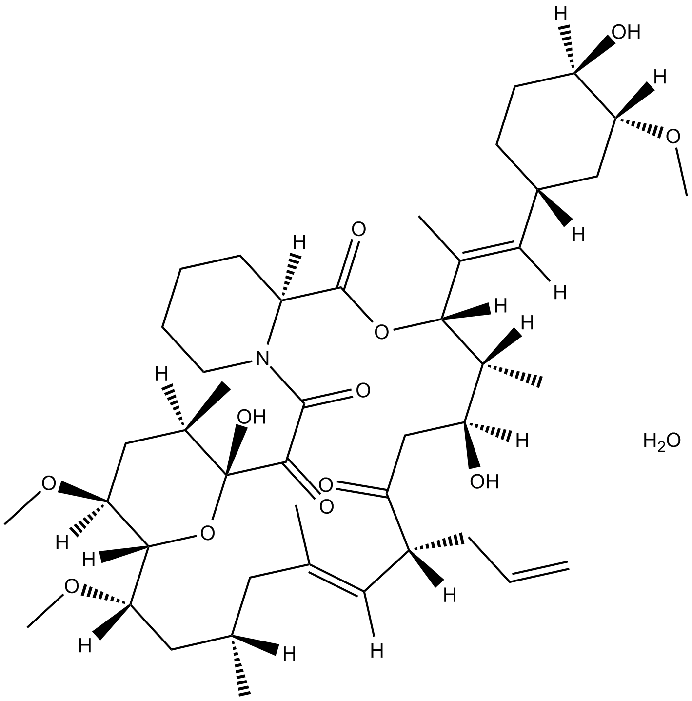 Tacrolimus monohydrate  Chemical Structure