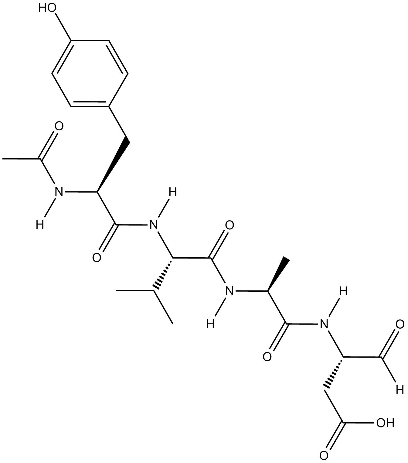 Ac-YVAD-CHO  Chemical Structure