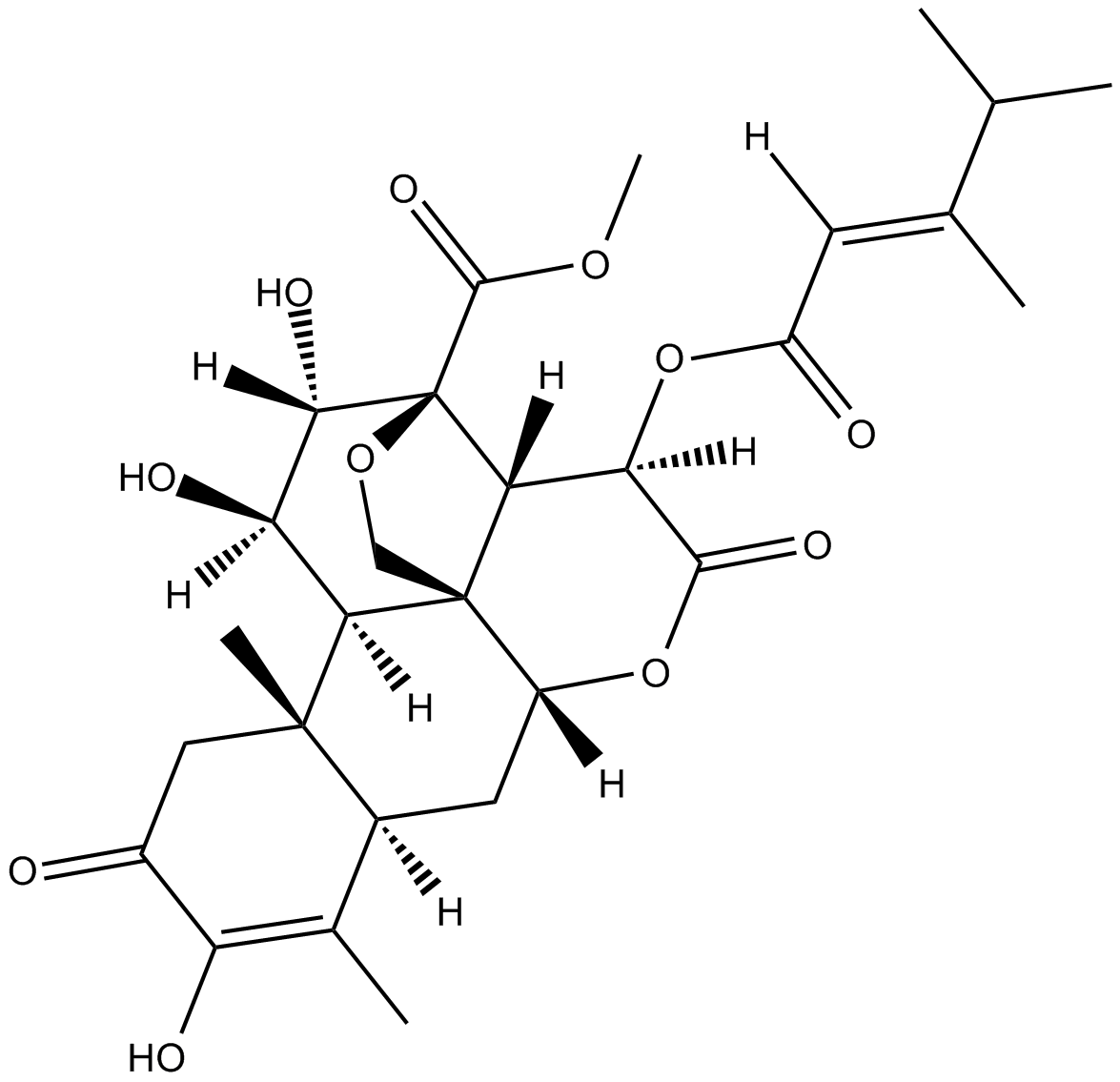 Bruceantin Chemische Struktur