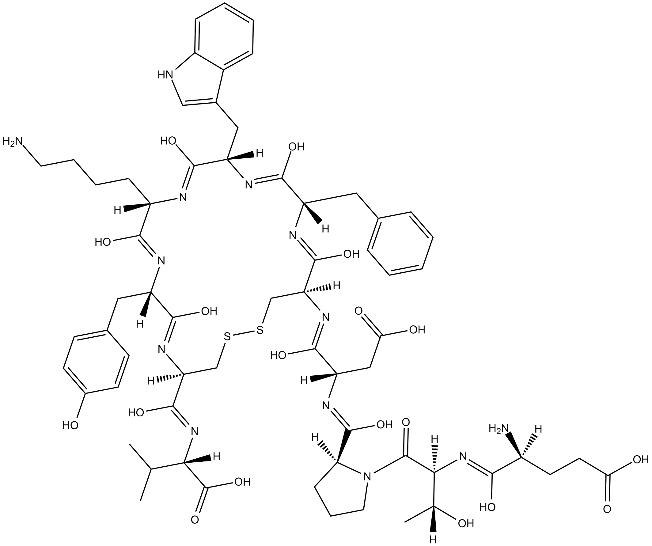 Urotensin II (human) التركيب الكيميائي
