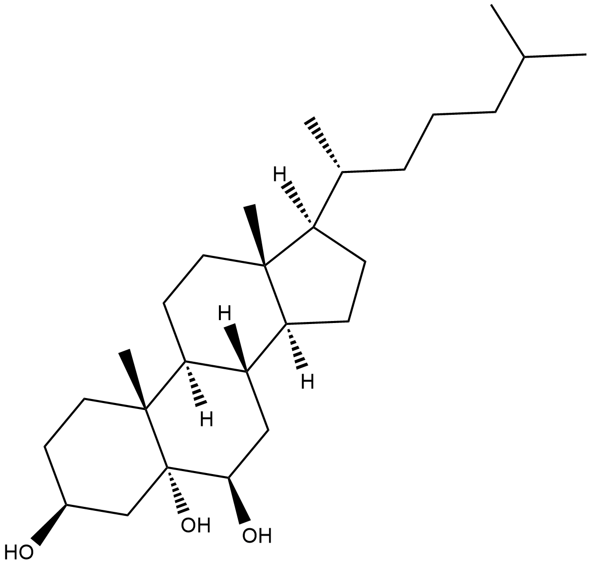 5α,6β-Dihydroxycholestanol  Chemical Structure