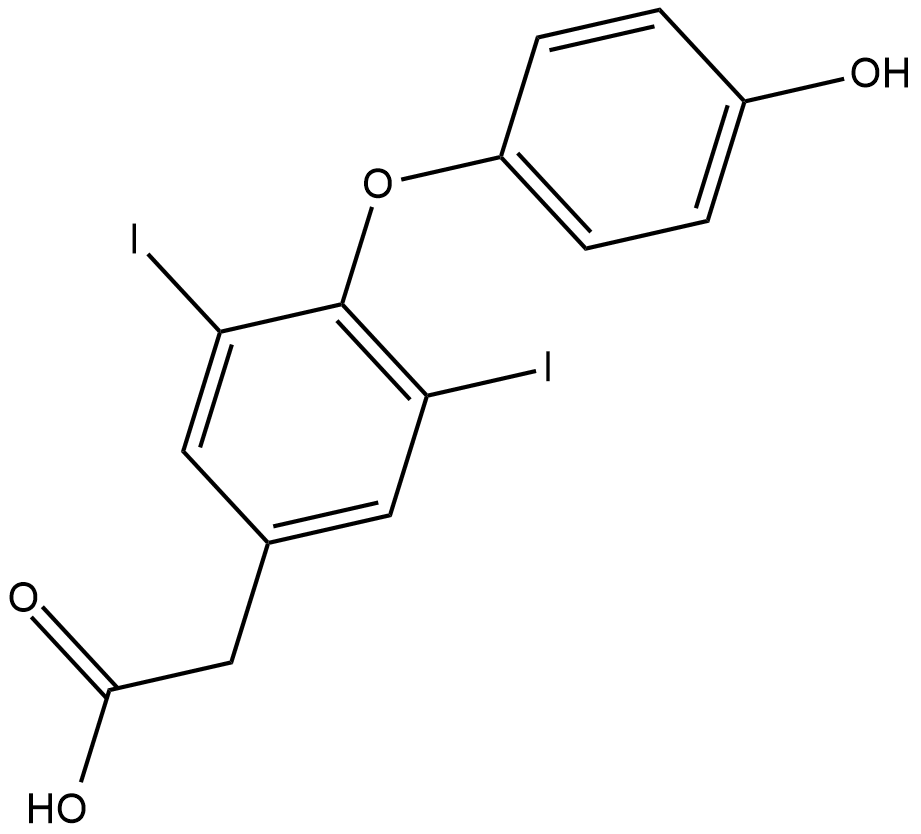 3,5-Diiodothyroacetic Acid  Chemical Structure