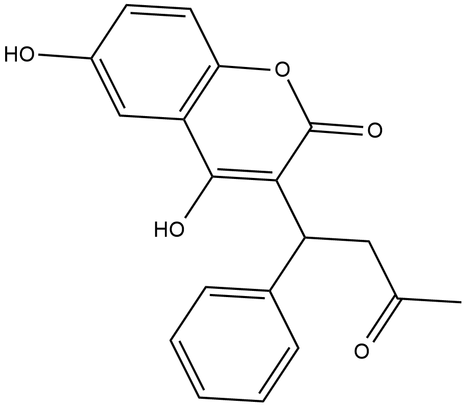 6-hydroxy Warfarin  Chemical Structure