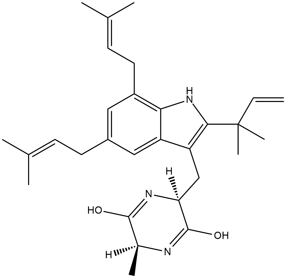Echinulin Structure chimique