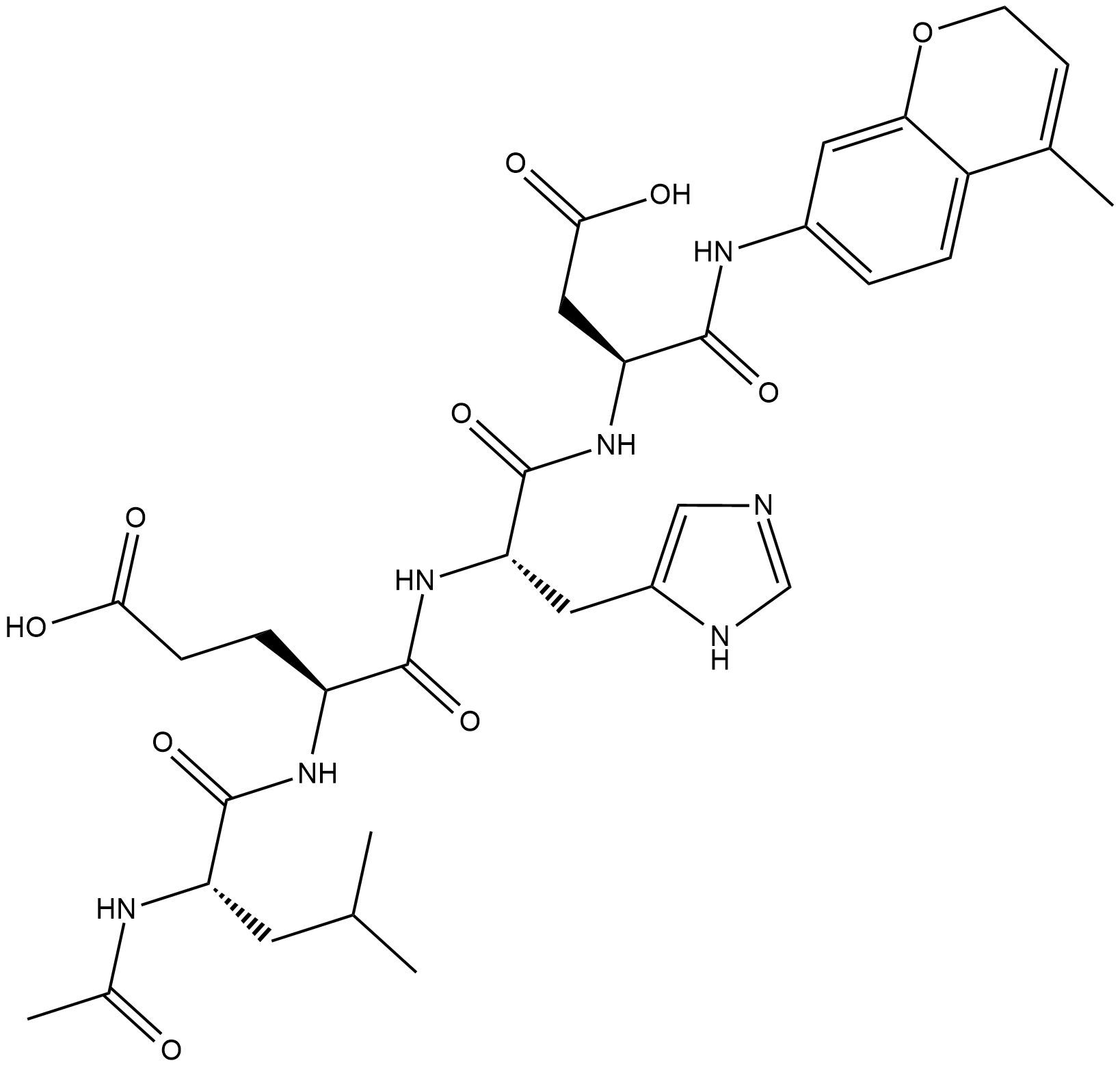Ac-LEHD-AMC (trifluoroacetate salt)  Chemical Structure